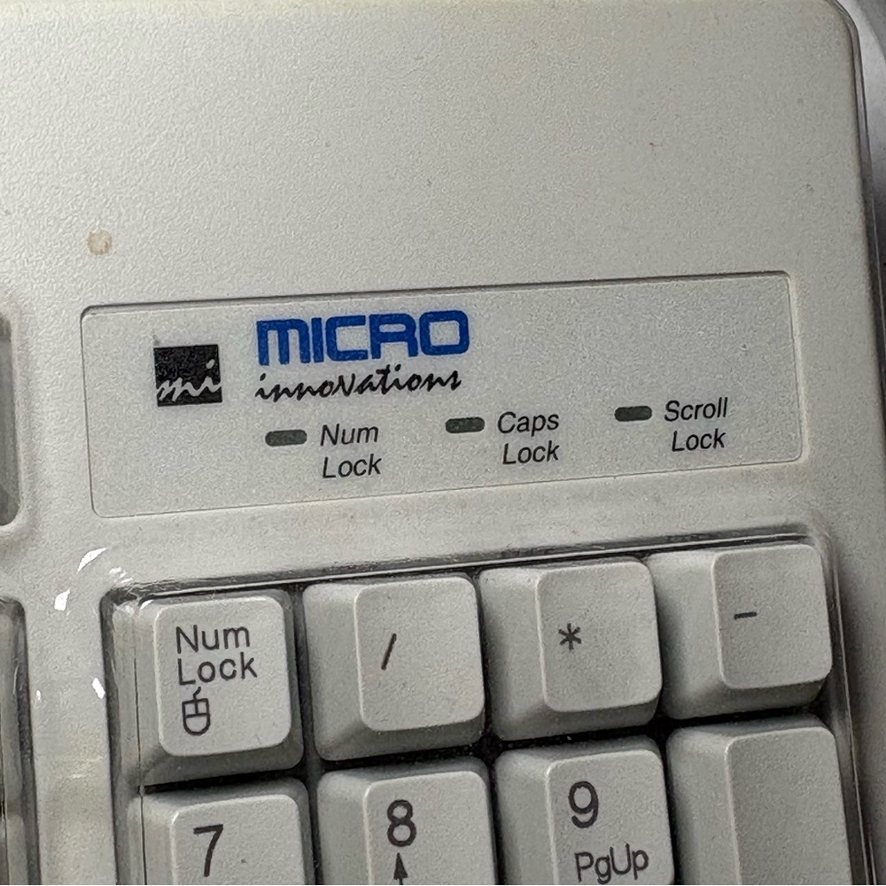 Vintage 90s Micro Innovations Ergonomic Keyboard with Touch Pad KB98T - Picture 4 of 10